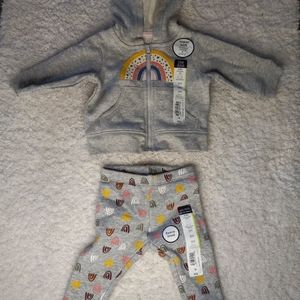 Super soft rainbow fleece outfit